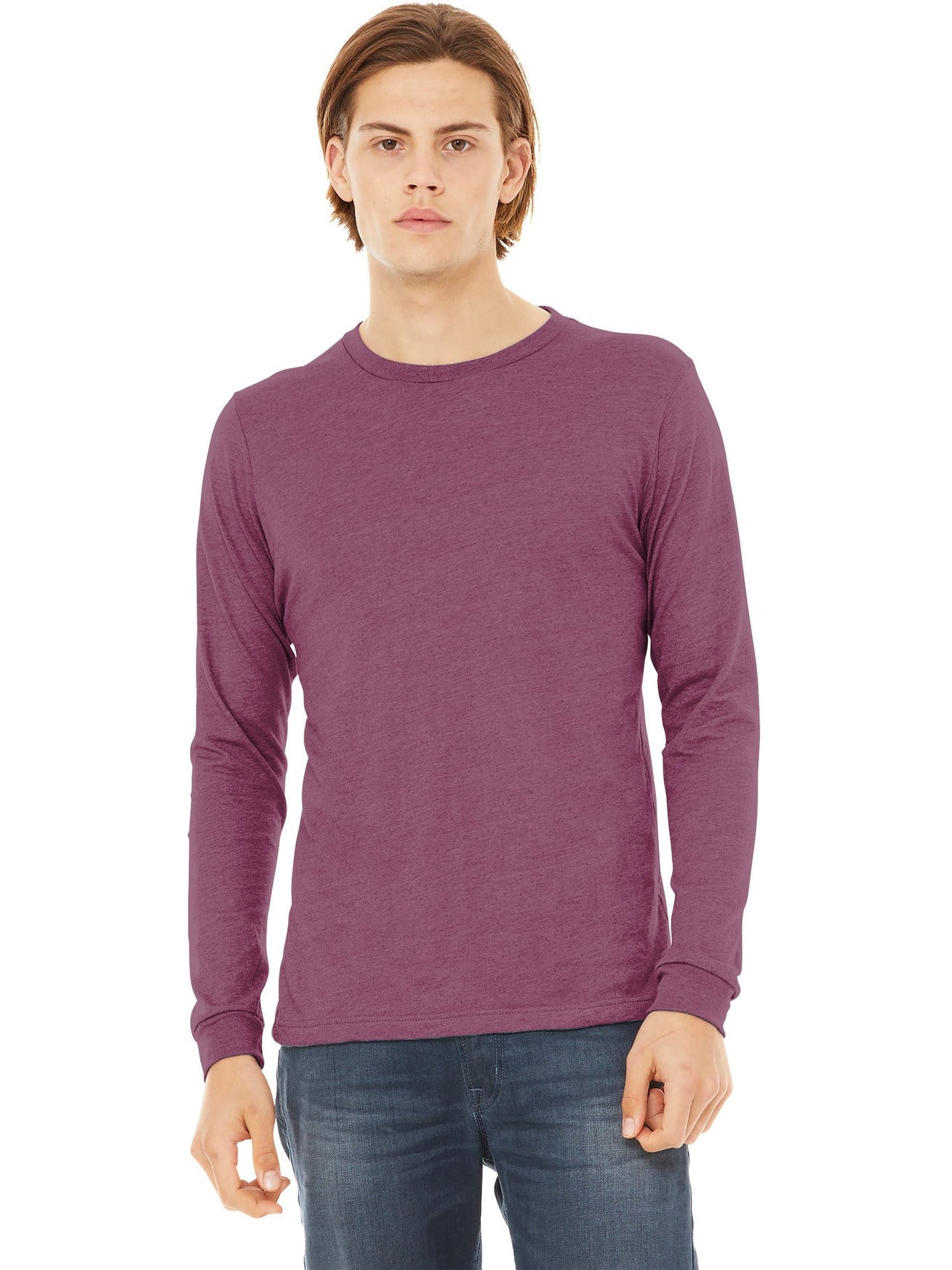 no-logo Bella+Canvas Unisex Triblend Long Sleeve Tee-Regular-Bella&Canvas-Thread Logic