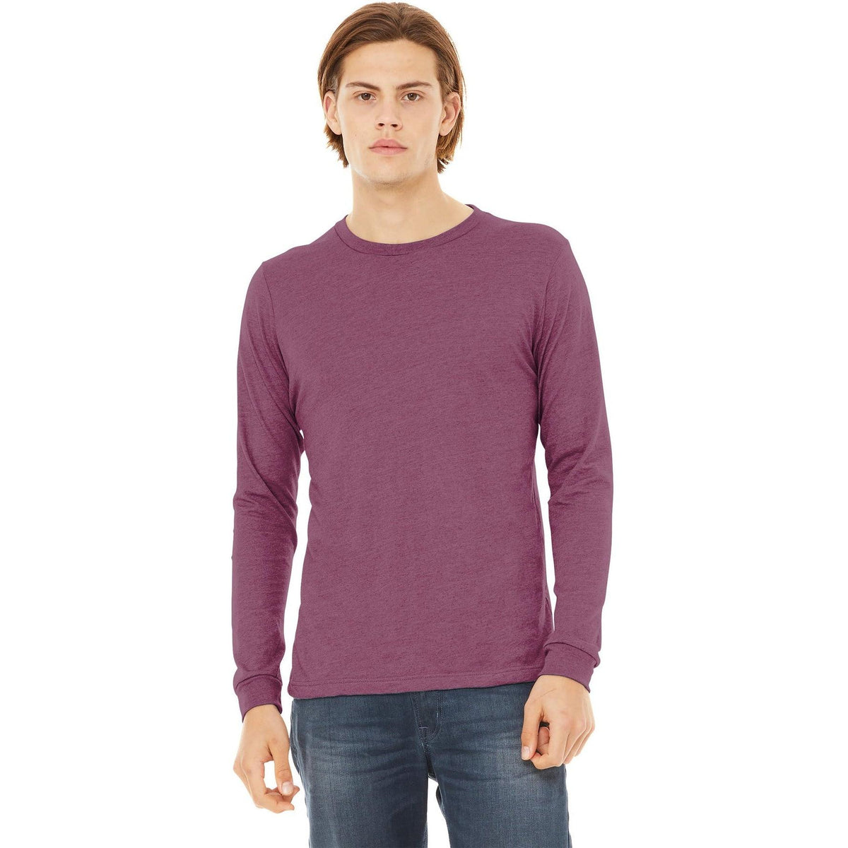 no-logo Bella+Canvas Unisex Triblend Long Sleeve Tee-Regular-Bella&Canvas-Thread Logic