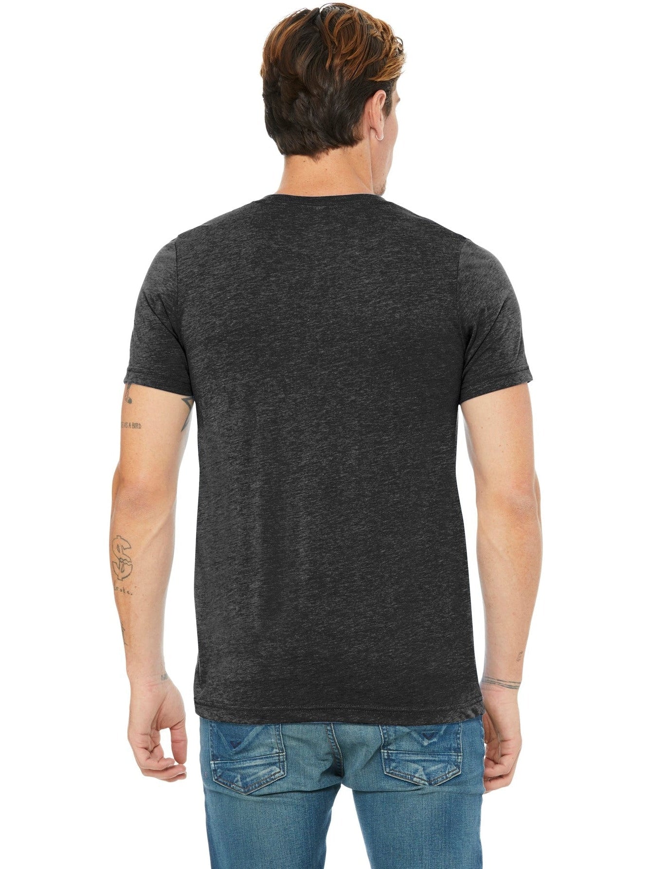 no-logo Bella+Canvas Unisex Triblend Short Sleeve V-Neck Tee-Regular-Bella&Canvas-Thread Logic