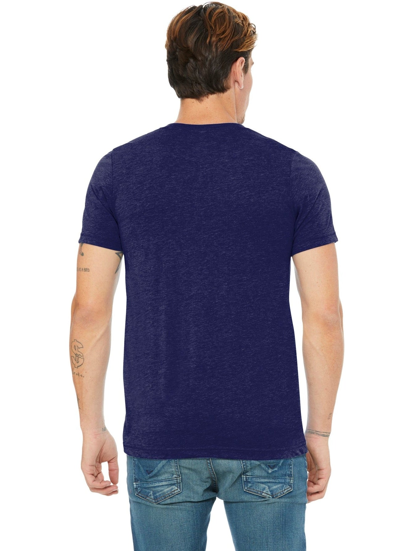 no-logo Bella+Canvas Unisex Triblend Short Sleeve V-Neck Tee-Regular-Bella&Canvas-Thread Logic