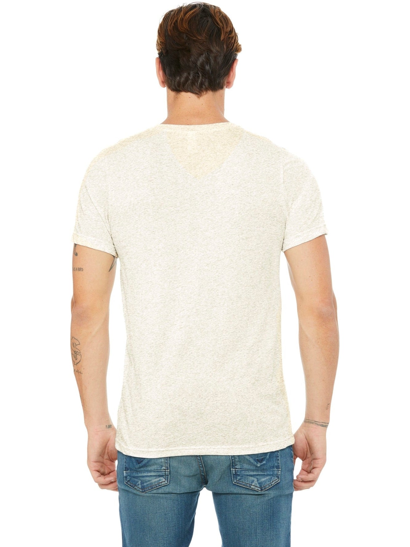 no-logo Bella+Canvas Unisex Triblend Short Sleeve V-Neck Tee-Regular-Bella&Canvas-Thread Logic