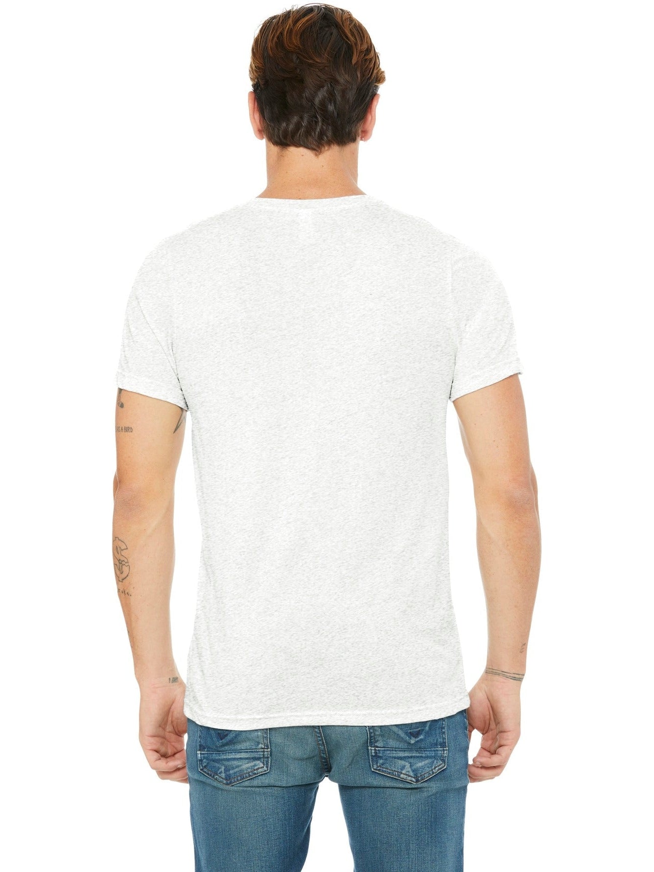 no-logo Bella+Canvas Unisex Triblend Short Sleeve V-Neck Tee-Regular-Bella&Canvas-Thread Logic