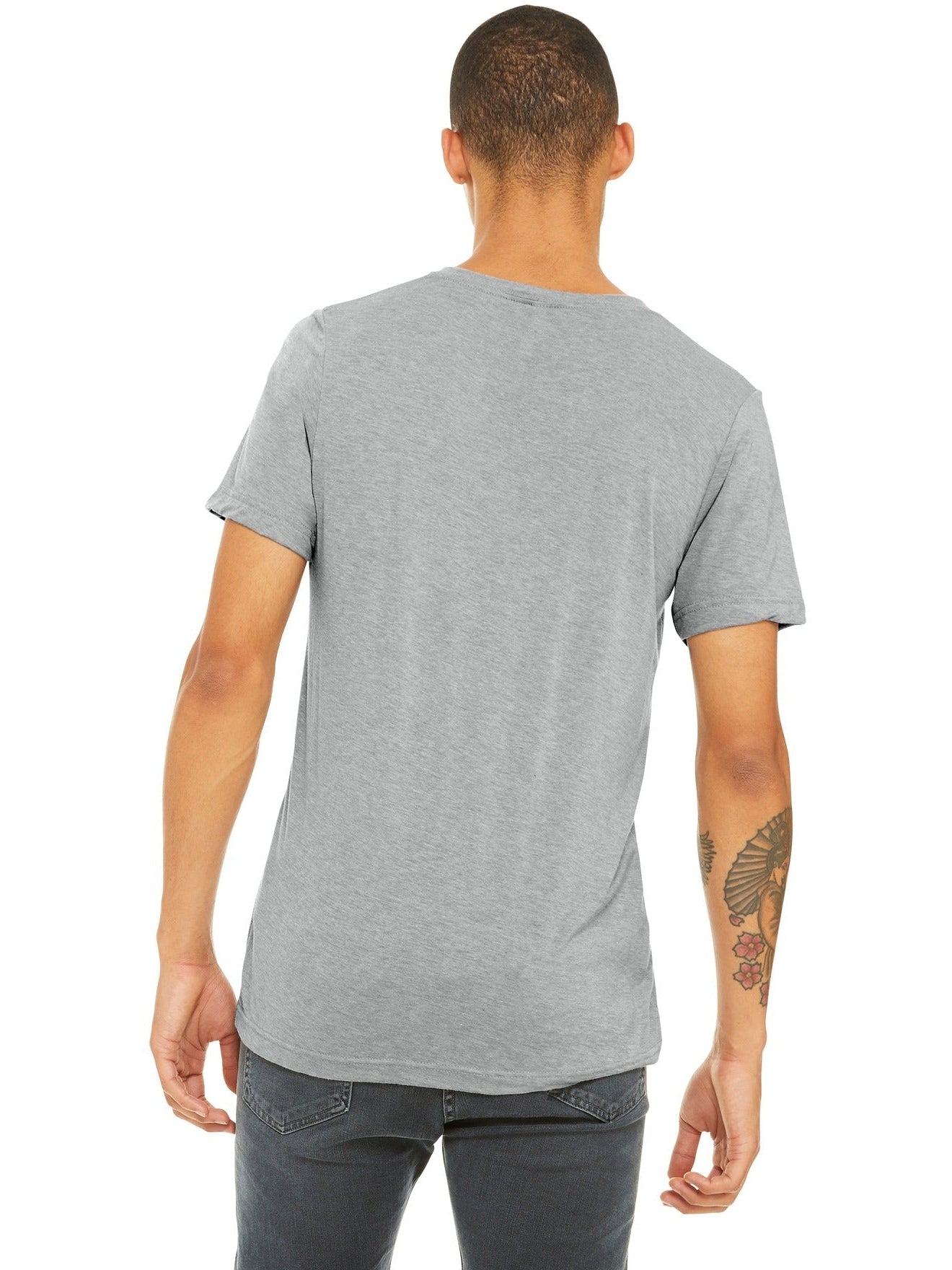 no-logo Bella+Canvas Unisex Triblend Short Sleeve V-Neck Tee-Regular-Bella&Canvas-Thread Logic