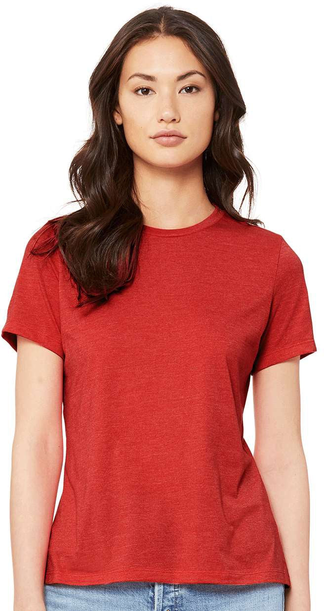 no-logo Bella+Canvas Women’s Relaxed Fit Heather CVC Tee-T-Shirts-Bella&Canvas-Thread Logic