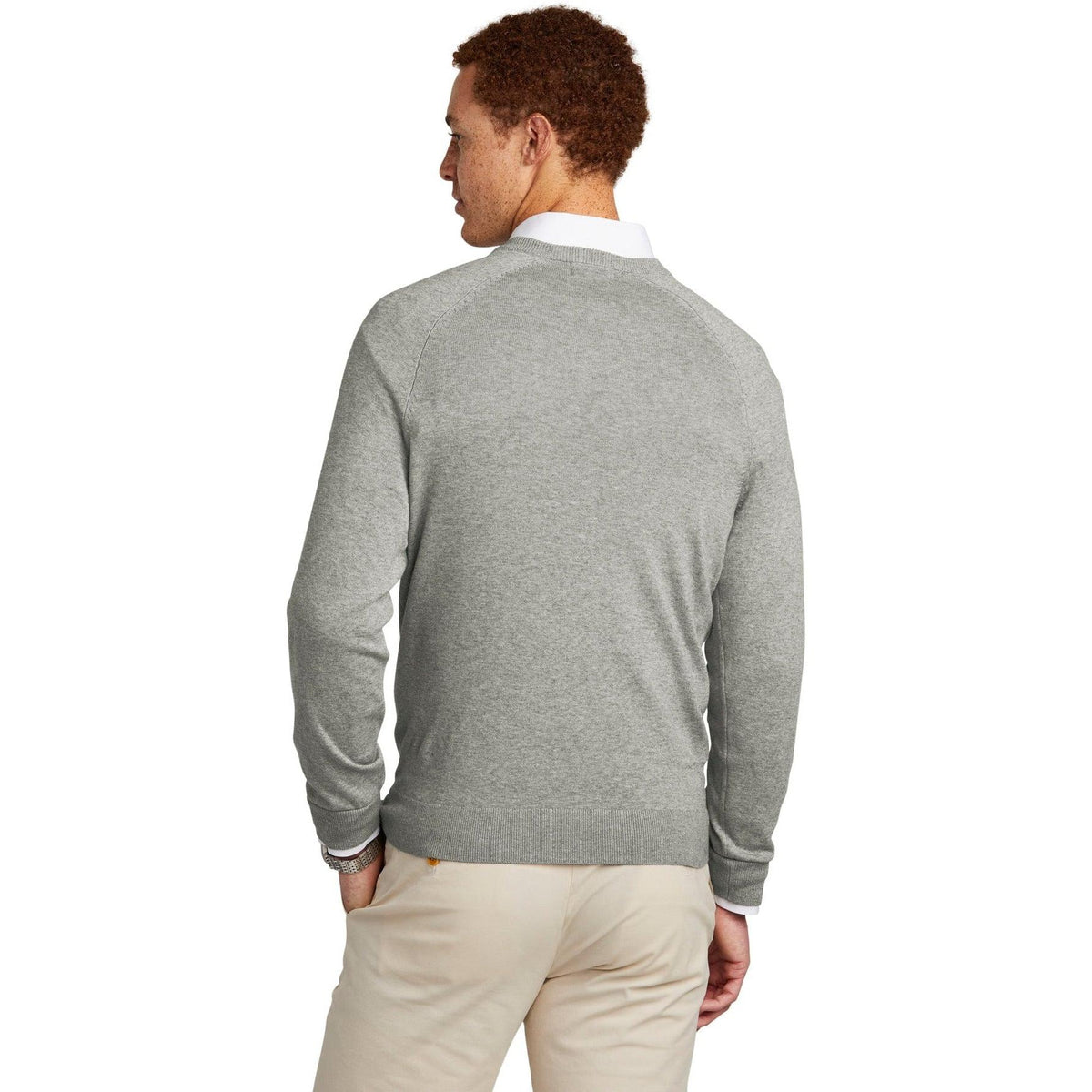 no-logo Brooks Brothers Cotton Stretch V-Neck Sweater-New-Brooks Brothers-Thread Logic