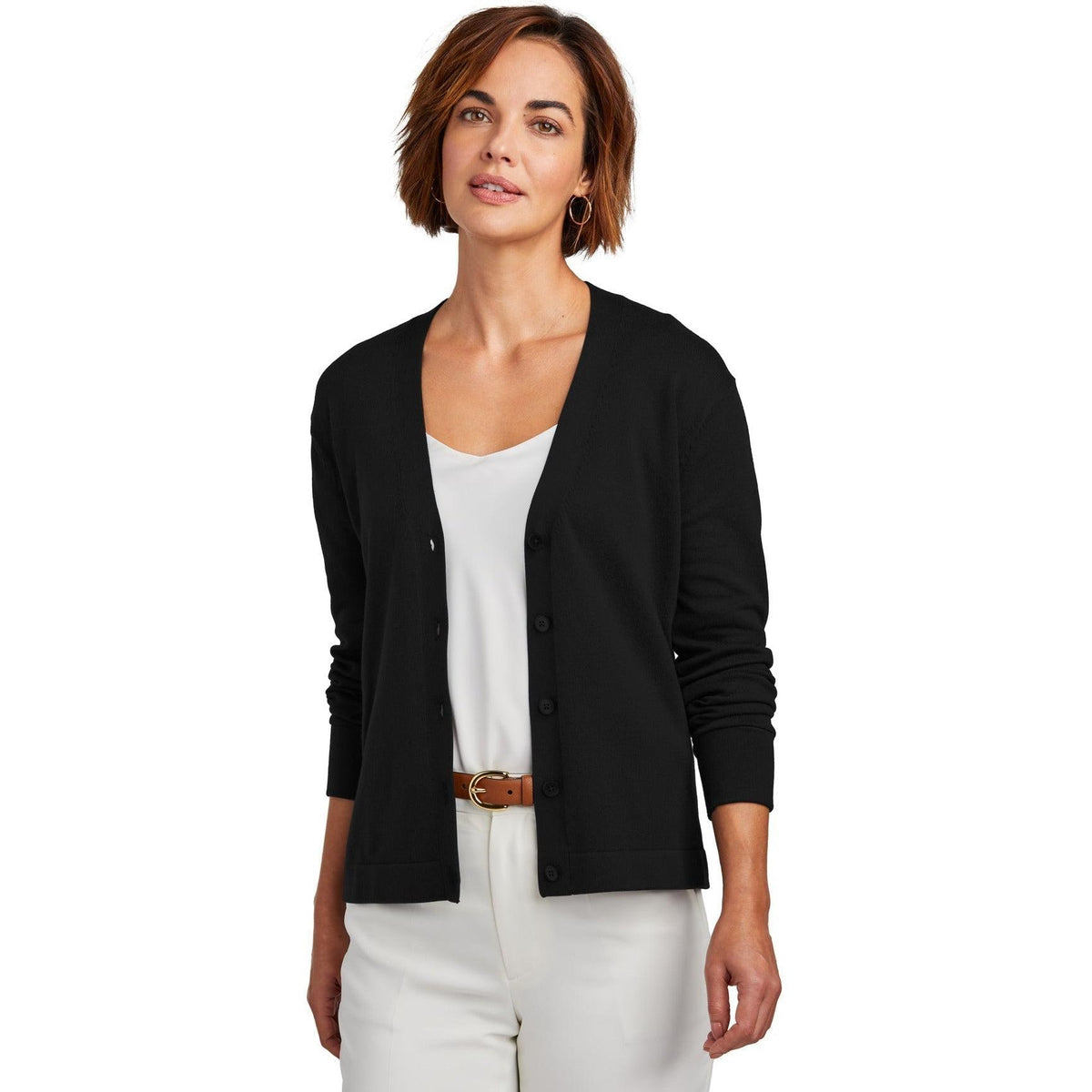 no-logo Brooks Brothers Ladies Cotton Stretch Cardigan Sweater-New-Brooks Brothers-Thread Logic