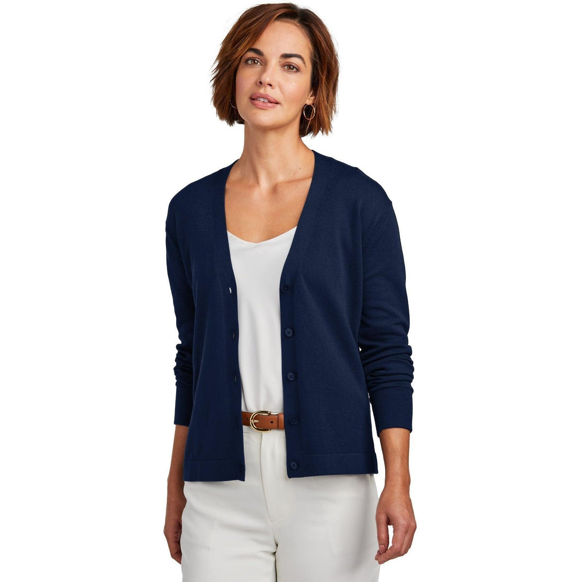 no-logo Brooks Brothers Ladies Cotton Stretch Cardigan Sweater-New-Brooks Brothers-Thread Logic