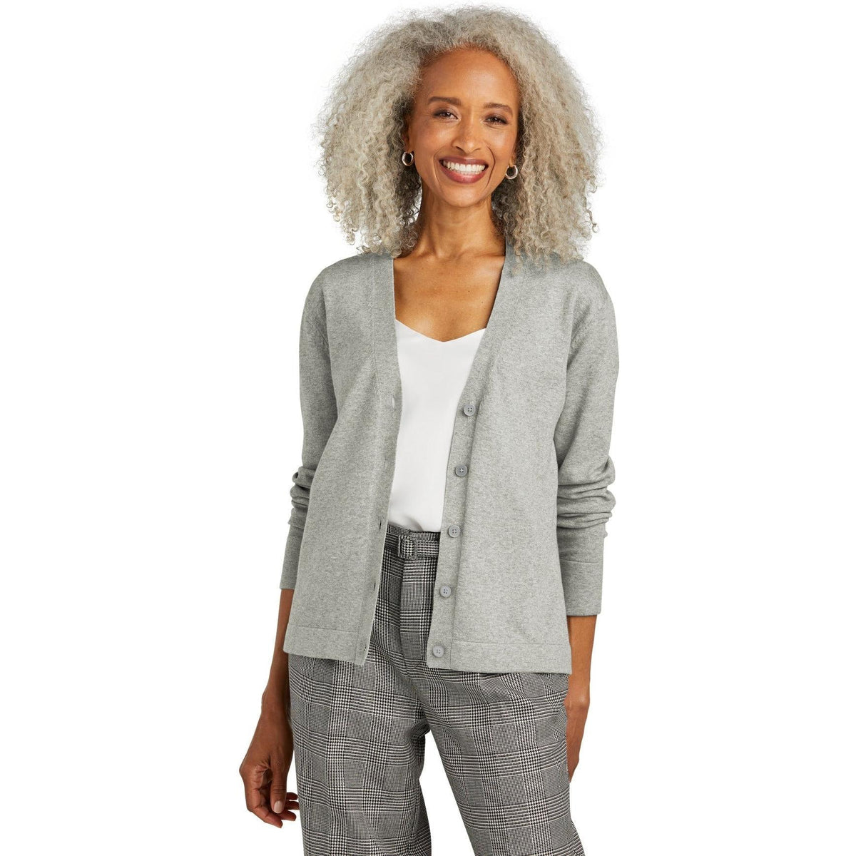 no-logo Brooks Brothers Ladies Cotton Stretch Cardigan Sweater-New-Brooks Brothers-Thread Logic