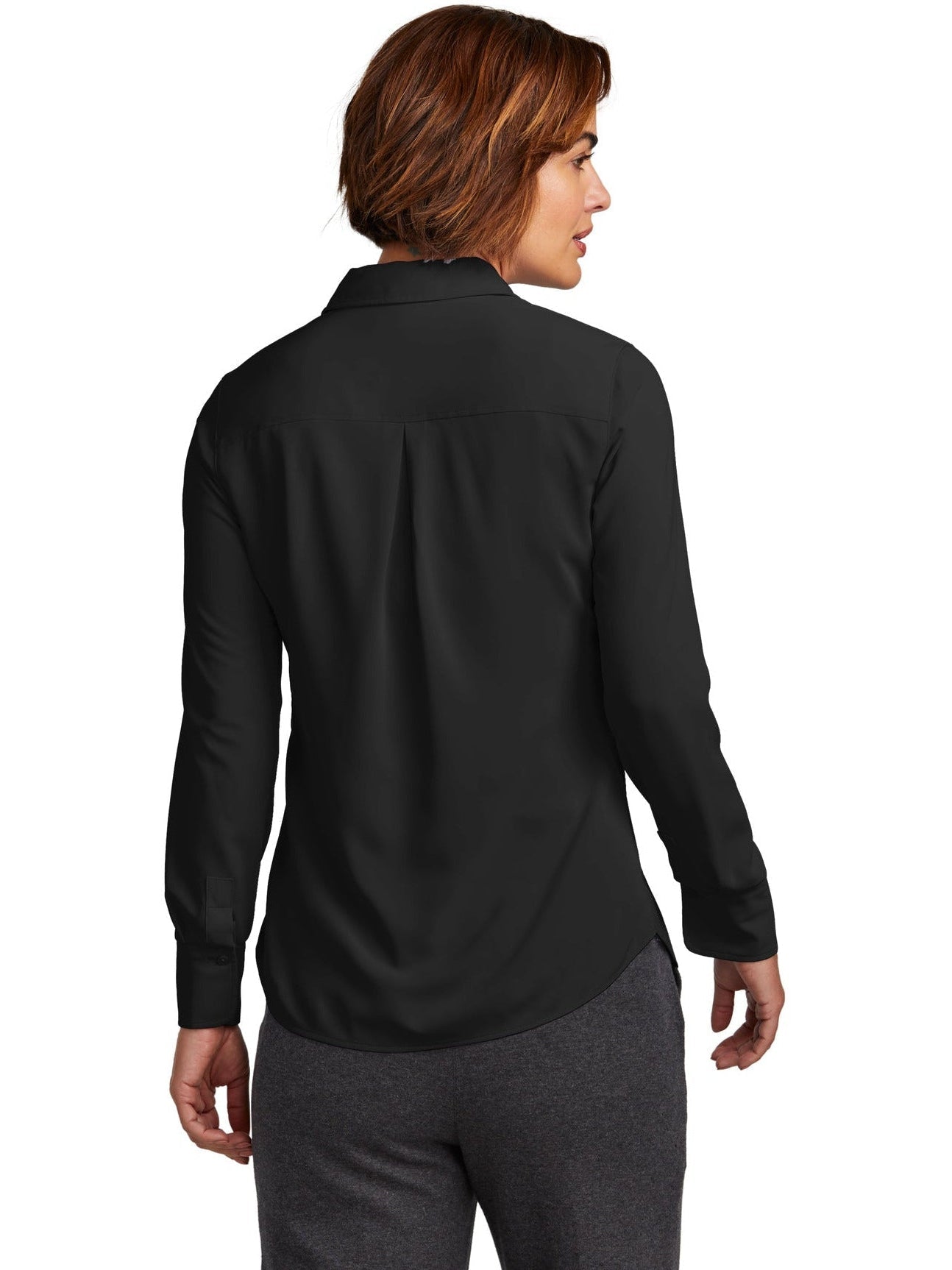 no-logo Brooks Brothers Ladies Full-Button Satin Blouse-New-Brooks Brothers-Thread Logic