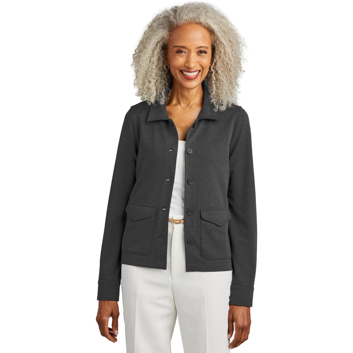 no-logo Brooks Brothers Ladies Mid-Layer Stretch Button Jacket-New-Brooks Brothers-Thread Logic