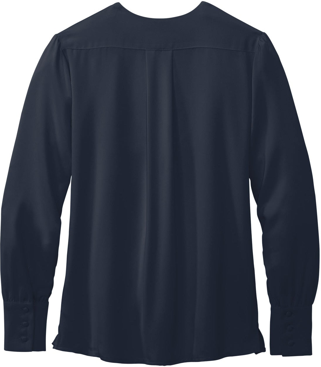 no-logo Brooks Brothers Ladies Open-Neck Satin Blouse-New-Brooks Brothers-Thread Logic
