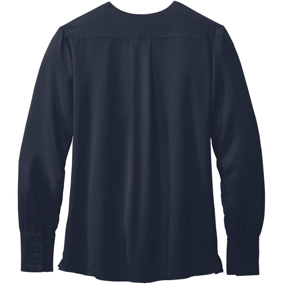 no-logo Brooks Brothers Ladies Open-Neck Satin Blouse-New-Brooks Brothers-Thread Logic