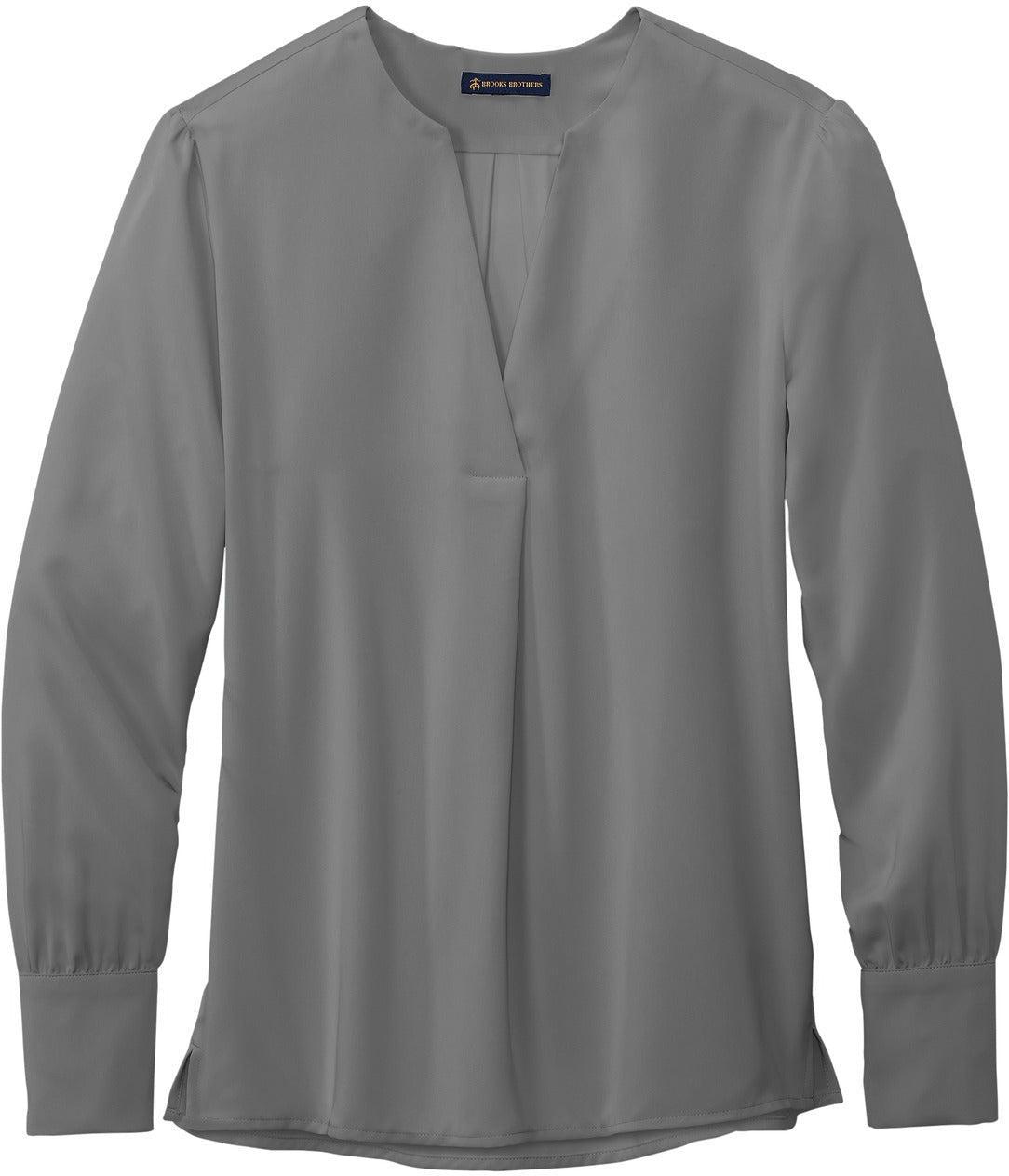Brooks Brothers Ladies Open-Neck Satin Blouse