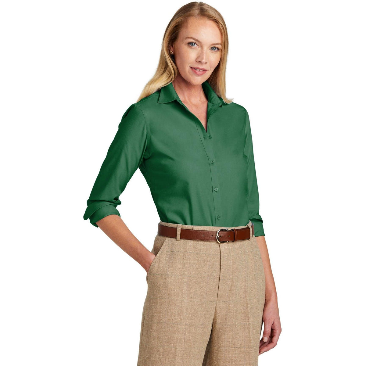 no-logo Brooks Brothers Ladies Wrinkle-Free Stretch Nailhead Shirt-New-Brooks Brothers-Thread Logic