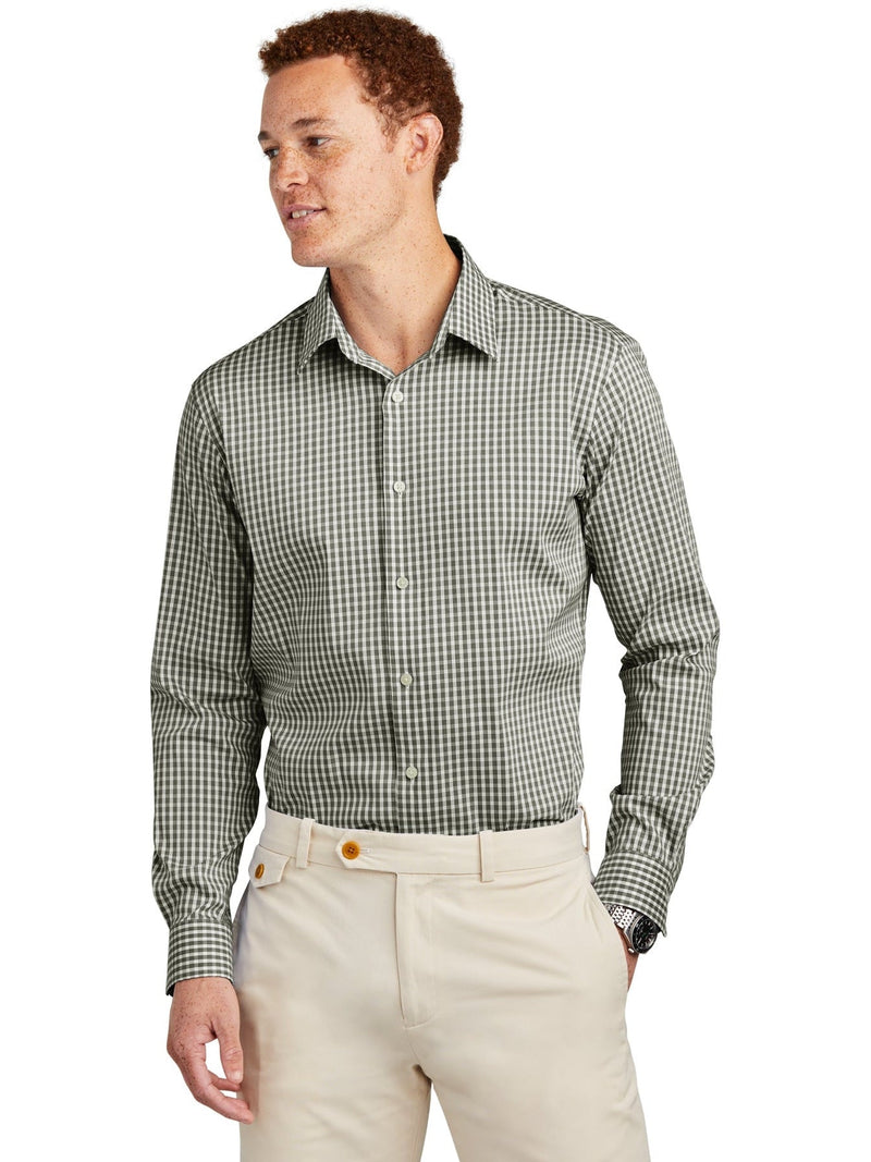 no-logo Brooks Brothers Tech Stretch Patterned Shirt-New-Brooks Brothers-Thread Logic