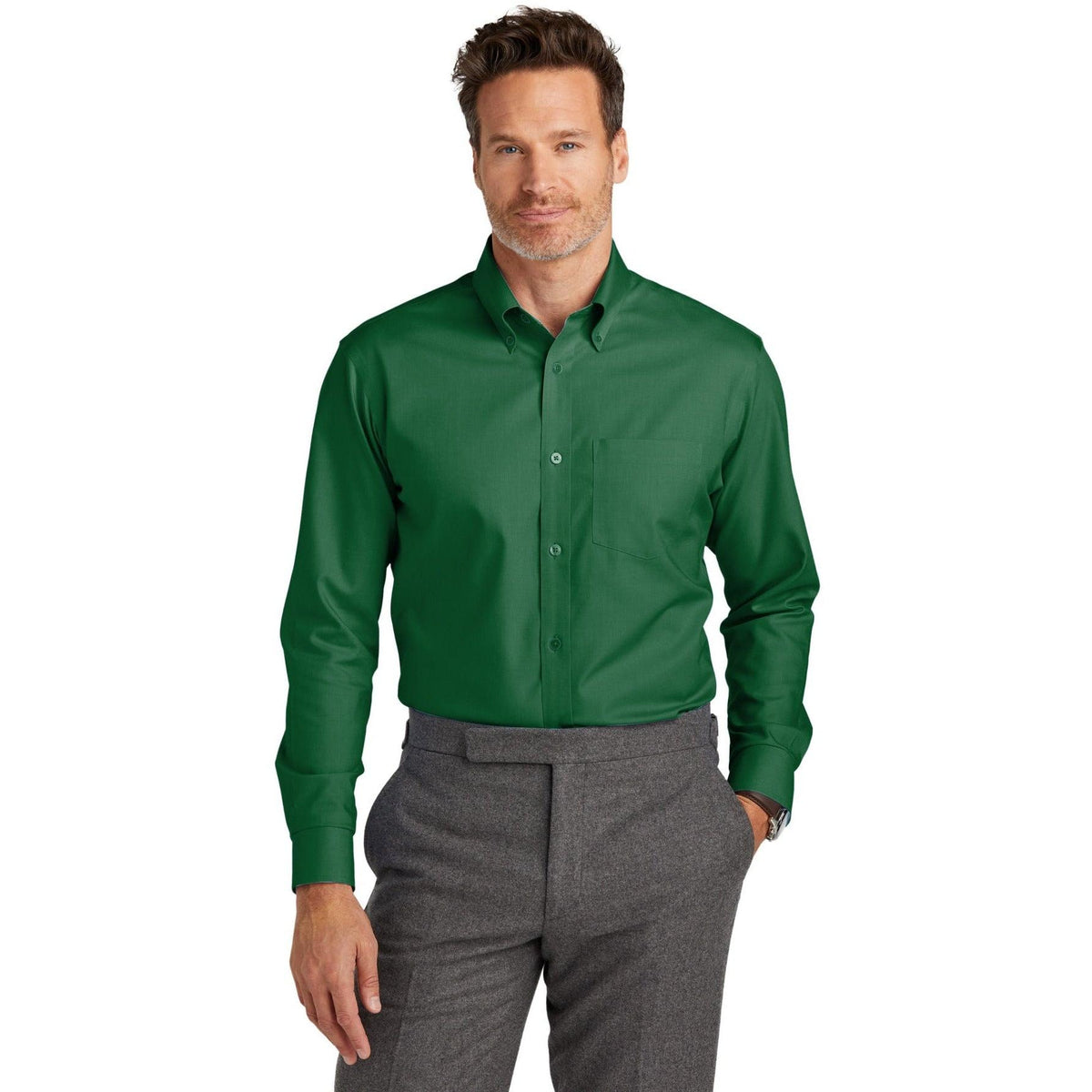 no-logo Brooks Brothers Wrinkle-Free Stretch Nailhead Shirt-New-Brooks Brothers-Thread Logic