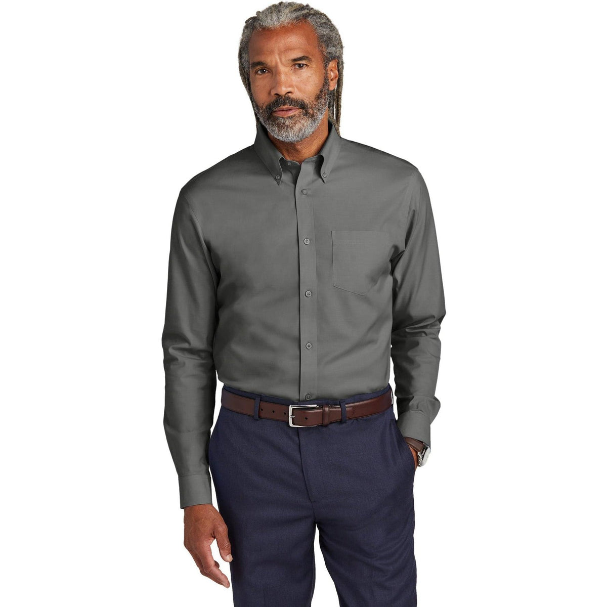 no-logo Brooks Brothers Wrinkle-Free Stretch Pinpoint Shirt-New-Brooks Brothers-Thread Logic