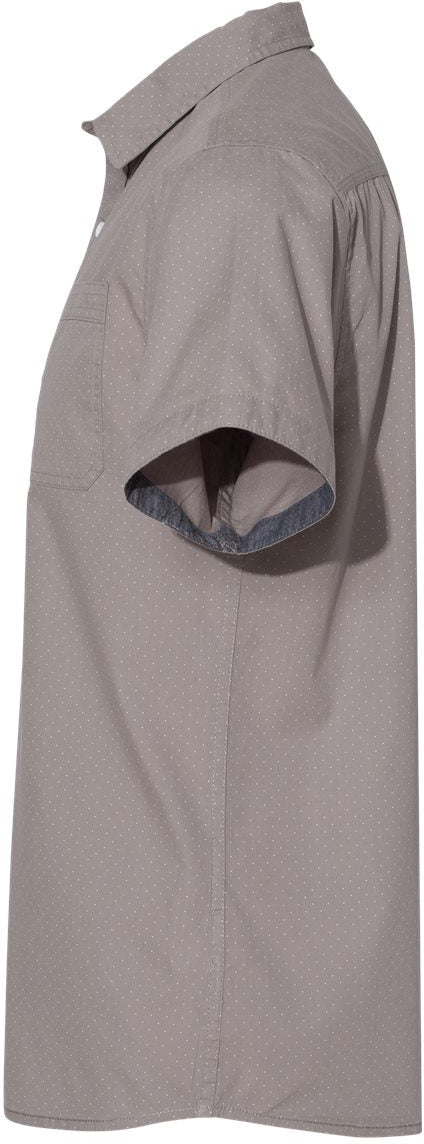 no-logo Burnside Peached Printed Poplin Short Sleeve Shirt-Wovens-Burnside-Thread Logic