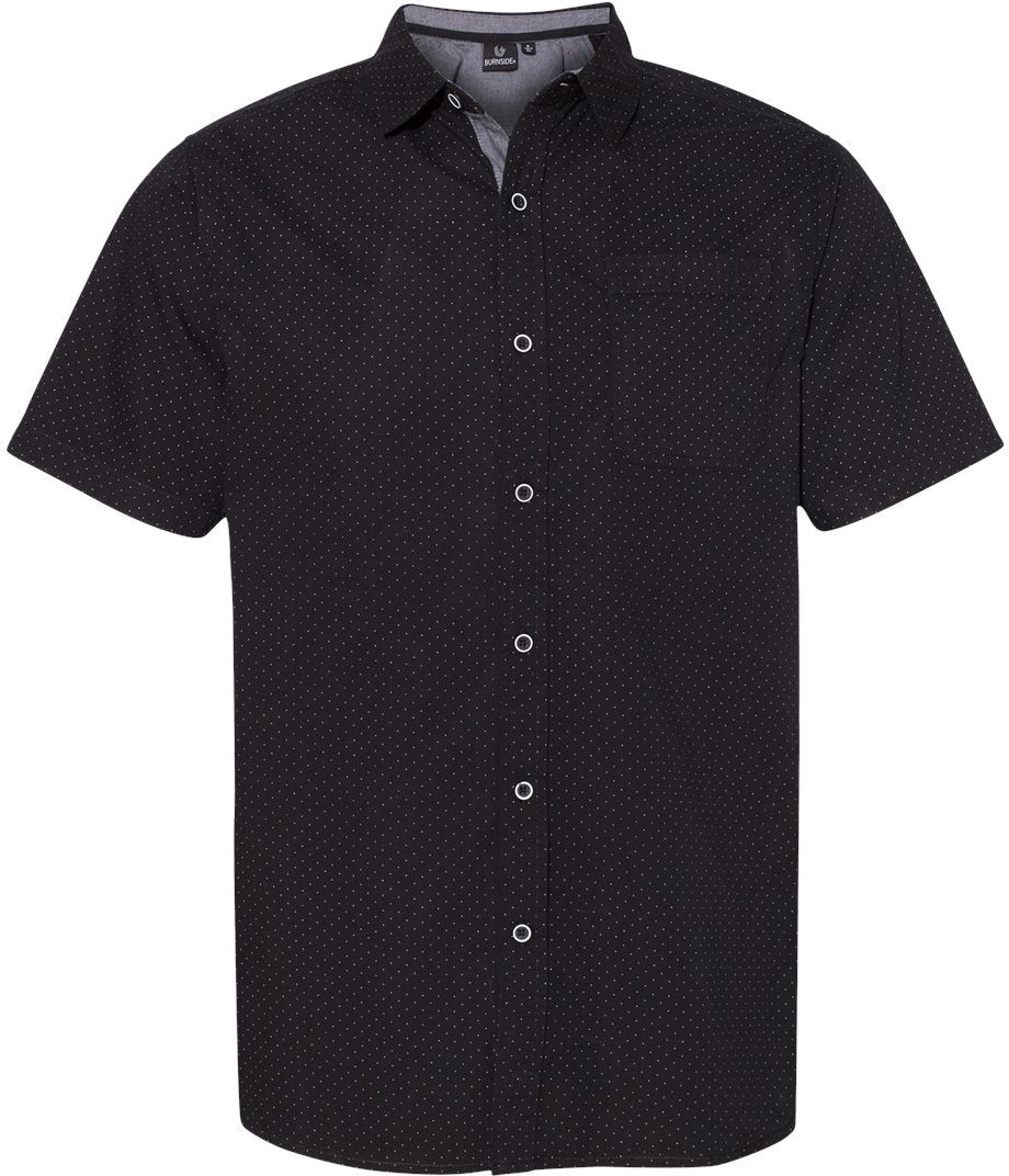 Burnside Peached Printed Poplin Short Sleeve Shirt