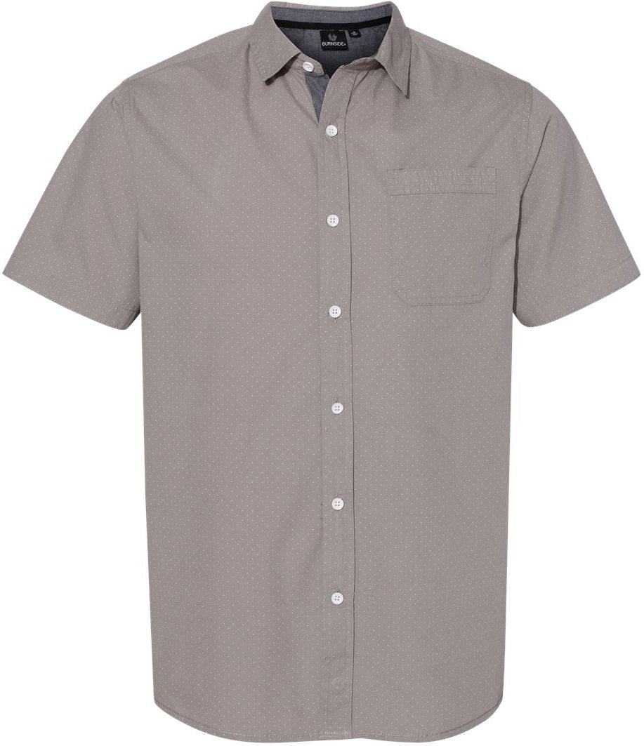 Burnside Peached Printed Poplin Short Sleeve Shirt