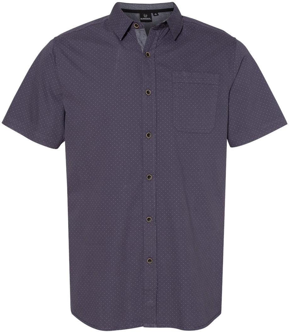 Burnside Peached Printed Poplin Short Sleeve Shirt