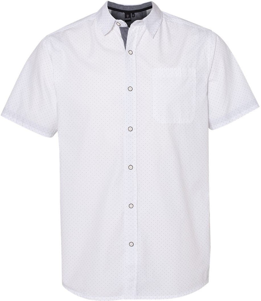 Burnside Peached Printed Poplin Short Sleeve Shirt