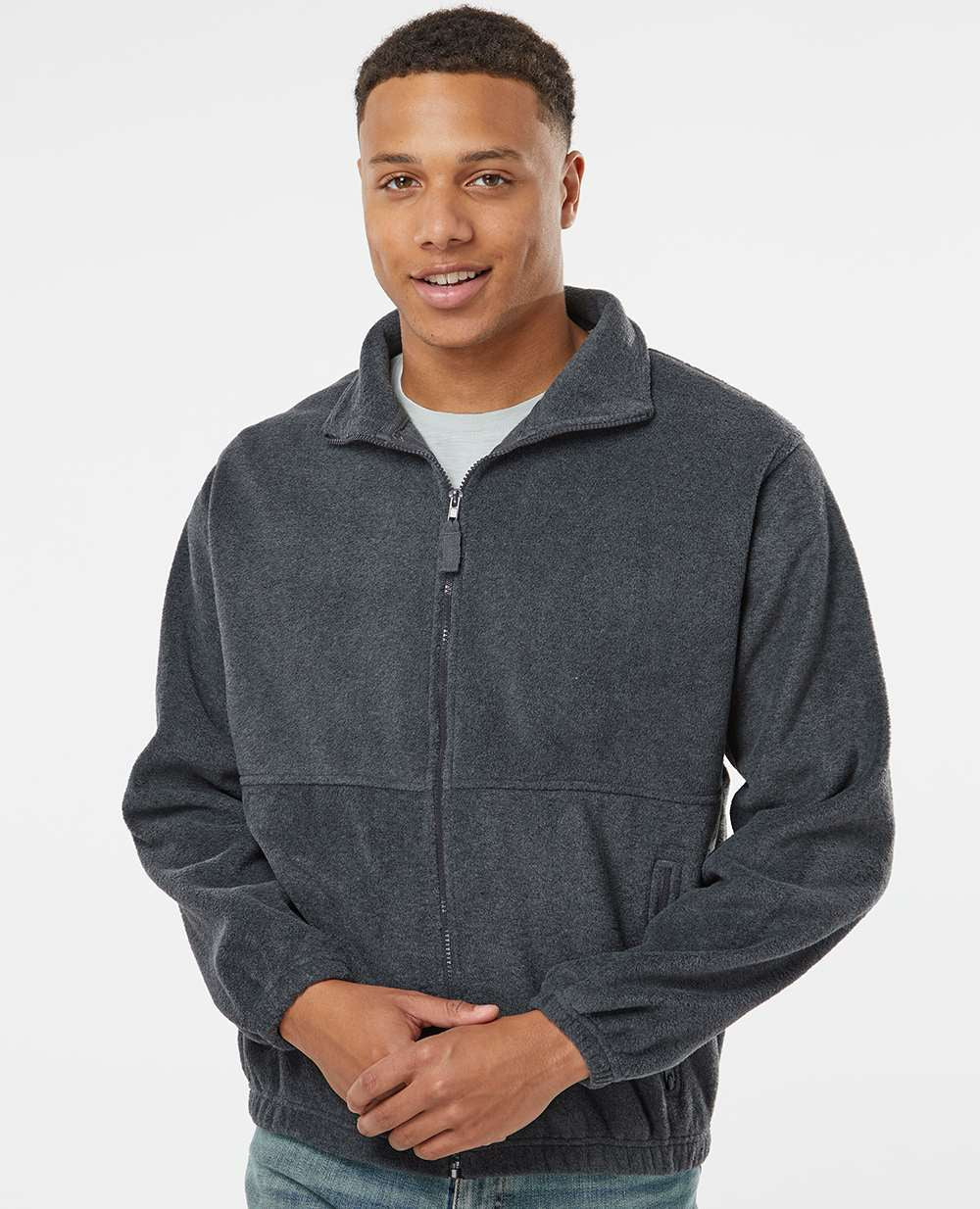 no-logo Burnside Polar Fleece Full-Zip Jacket-Outerwear-Burnside-Thread Logic