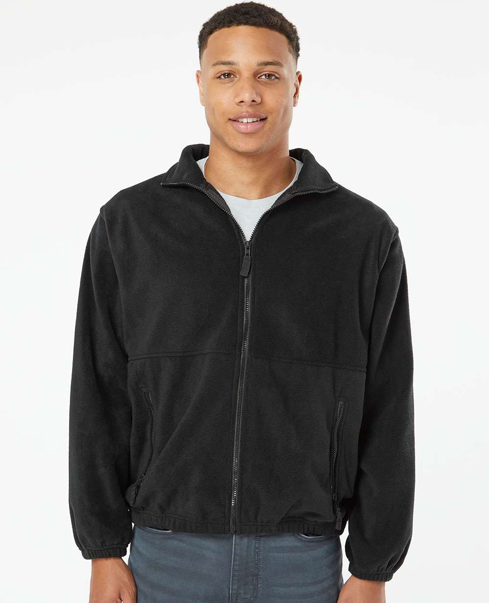 no-logo Burnside Polar Fleece Full-Zip Jacket-Outerwear-Burnside-Thread Logic