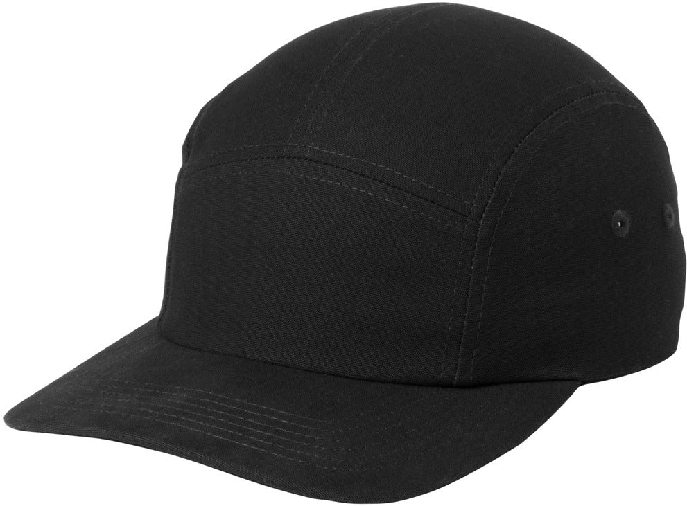 no-logo Port Authority Brushed Cotton Camper Cap-Port Authority-Black-OSFA-Thread Logic