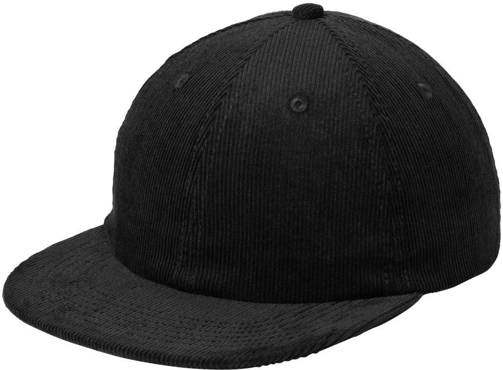 no-logo Port Authority Corduroy Cap-Port Authority-Deep Black-OSFA-Thread Logic