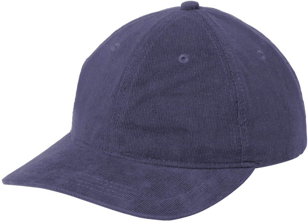 no-logo Port Authority Light Corduroy Dad Cap-Port Authority-Dress Blue Navy-OSFA-Thread Logic