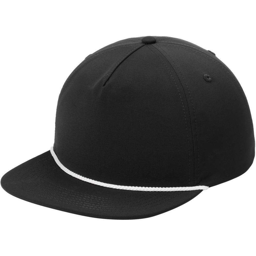 no-logo Port Authority 5-Panel Poly Rope Cap-Port Authority-Thread Logic