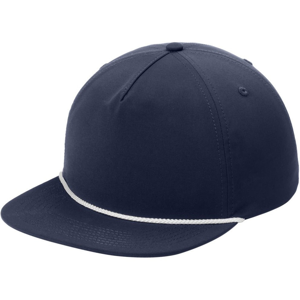 no-logo Port Authority 5-Panel Poly Rope Cap-Port Authority-Thread Logic