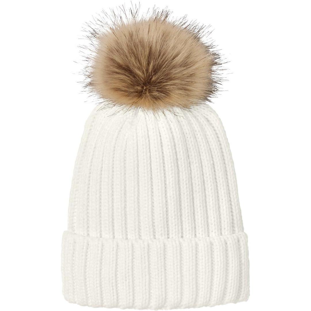 Port Authority Faux Fur Pom Beanie
