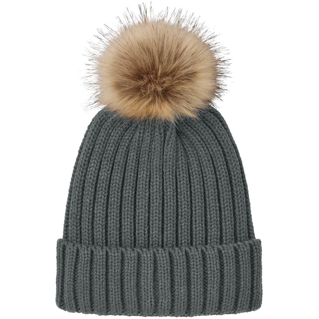 Port Authority Faux Fur Pom Beanie