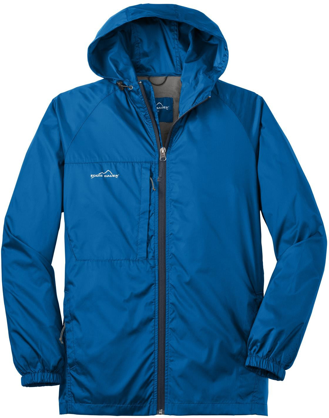 no-logo CLOSEOUT - Eddie Bauer Packable Wind Jacket-Discontinued-Eddie Bauer-Brilliant Blue-2XL-Thread Logic