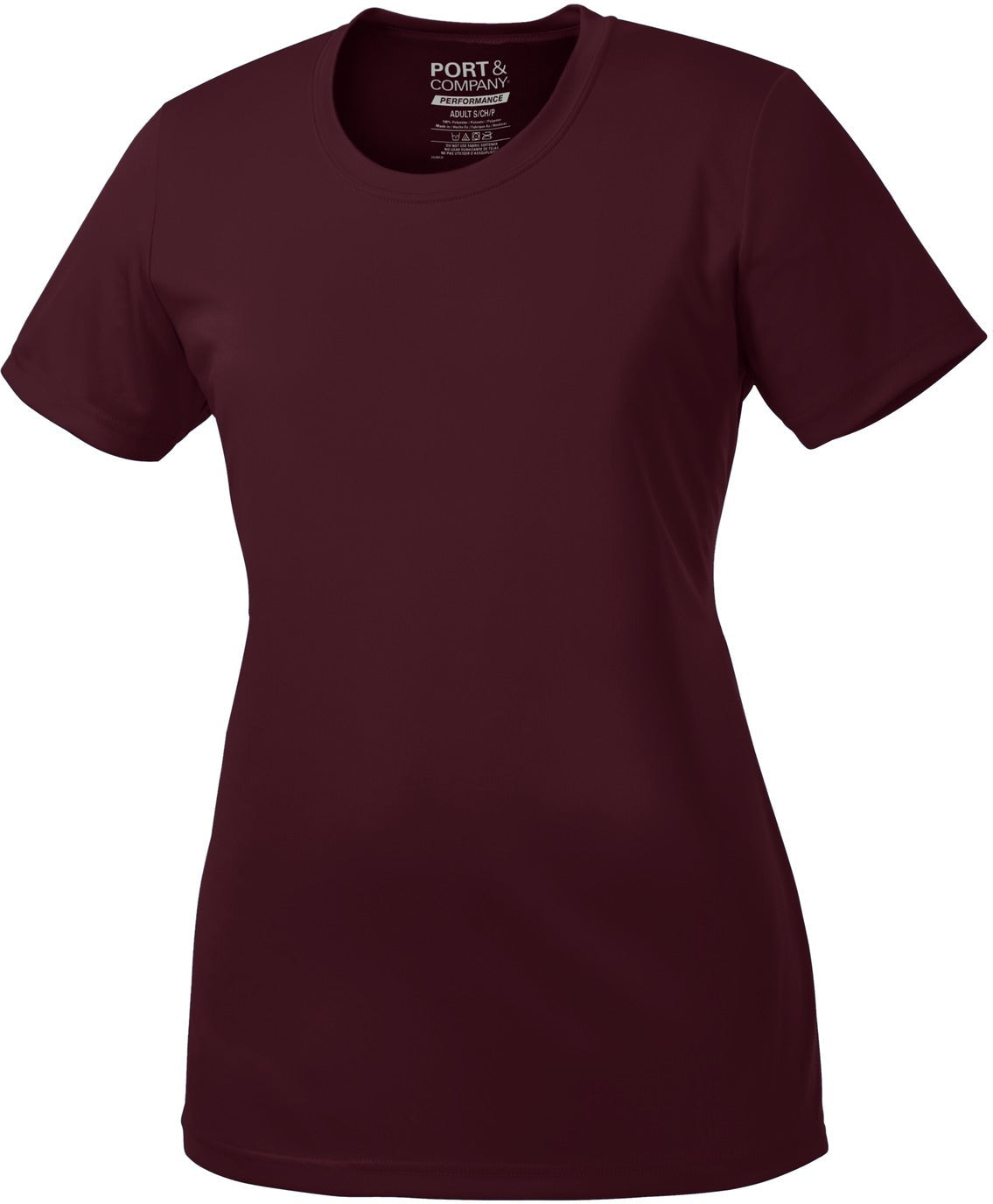 no-logo CLOSEOUT - Port & Company Ladies Performance Tee-Discontinued-Port & Company-Athletic Maroon-4XL-Thread Logic
