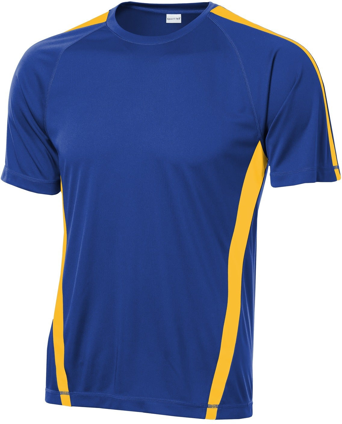 CLOSEOUT - Sport-Tek Colorblock Posicharge Competitor Tee-Discontinued-Sport-Tek-True Royal/Gold-2XL-Thread Logic