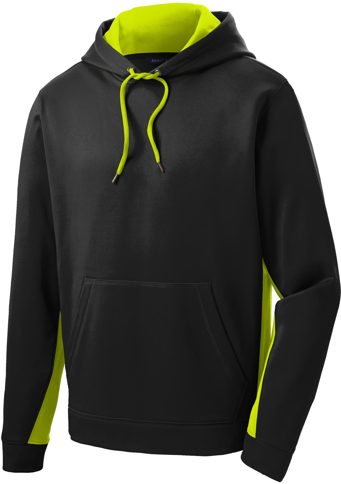 Sport-Tek Ladies Sport-Wick Fleece Colorblock Hooded Pullover, Product