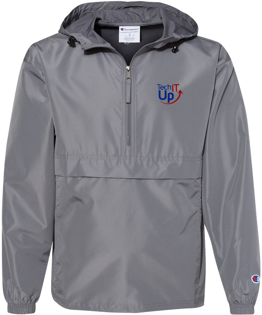 no-logo Champion Packable Quarter-Zip Jacket-Men's Jackets-Champion-Thread Logic