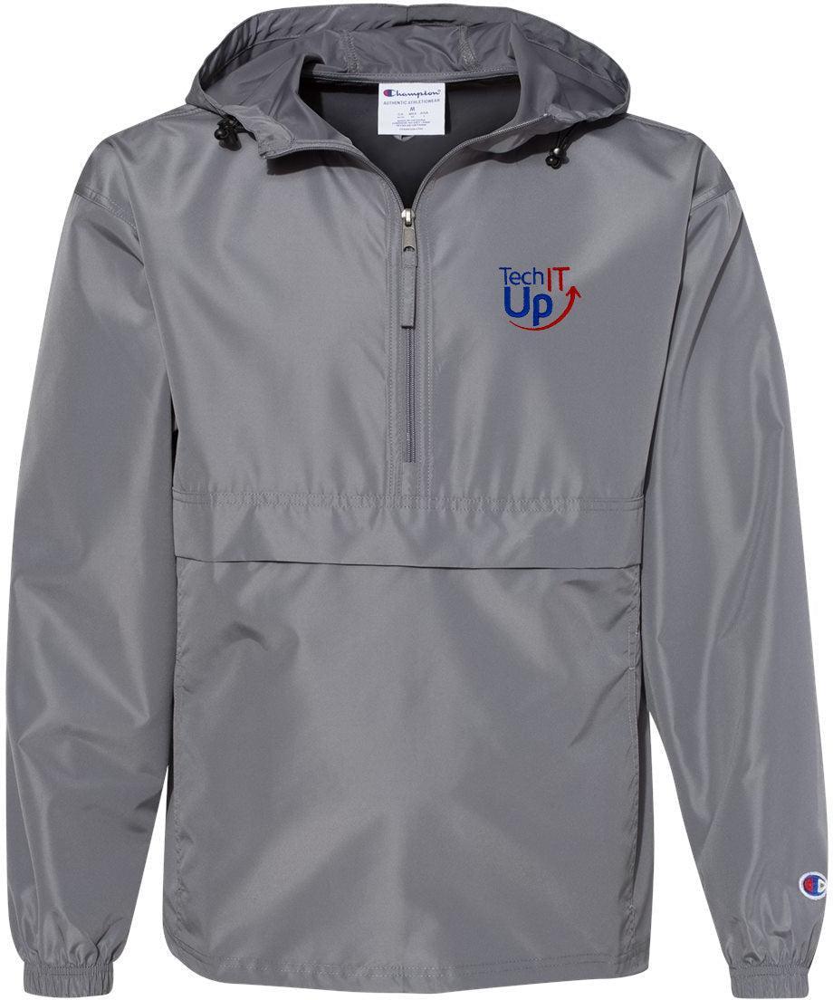 no-logo Champion Packable Quarter-Zip Jacket-Men's Jackets-Champion-Thread Logic