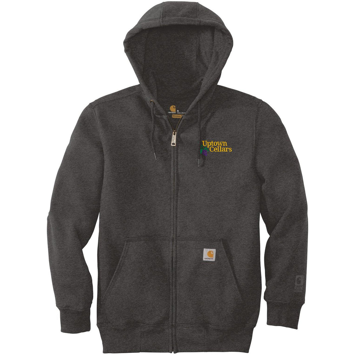 no-logo Carhartt Rain Defender Paxton Heavyweight Hooded Zip-Front Sweatshirt-Full Zips-Carhartt-Thread Logic