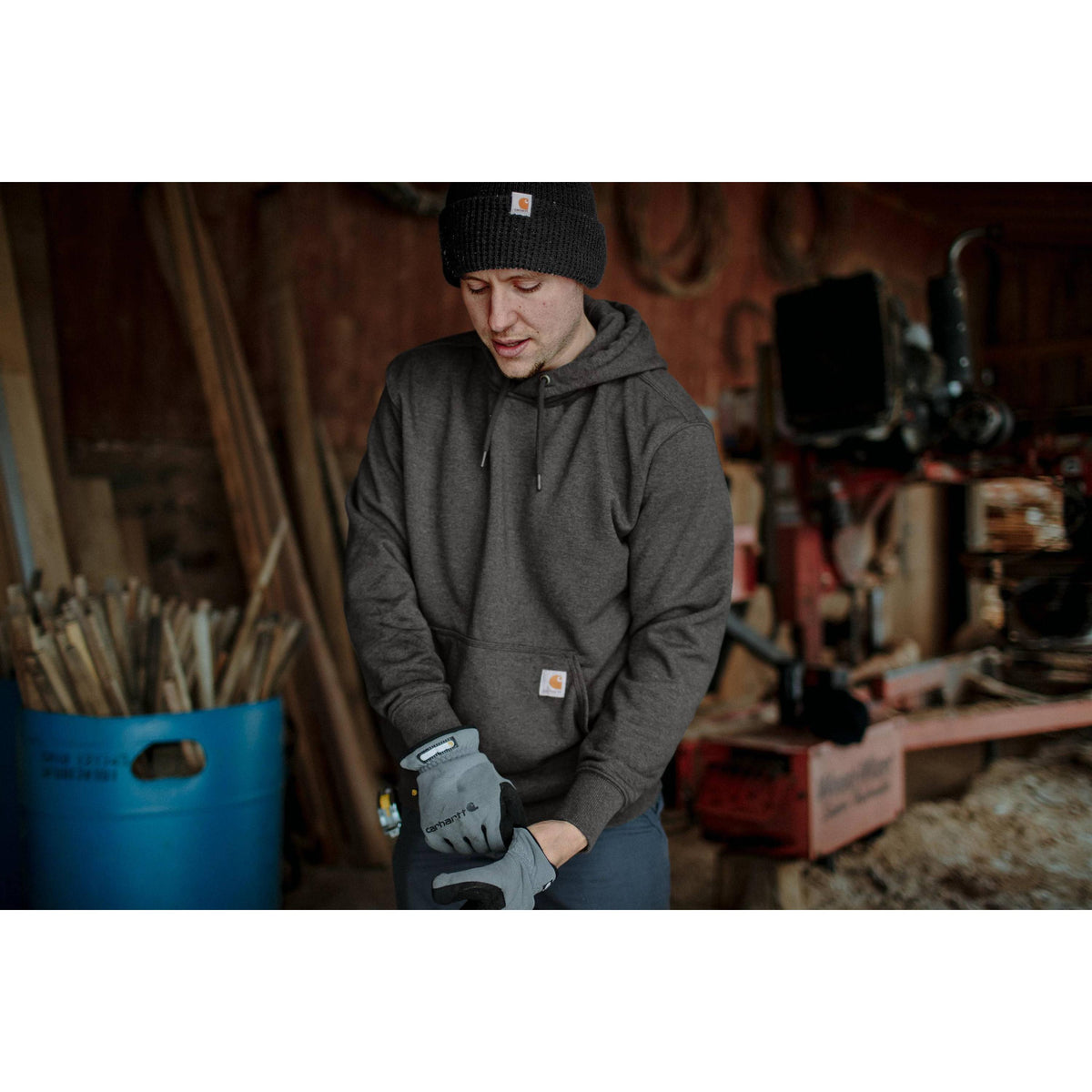 no-logo Carhartt Rain Defender Paxton Heavyweight Hooded Sweatshirt-Hoodies-Carhartt-Thread Logic