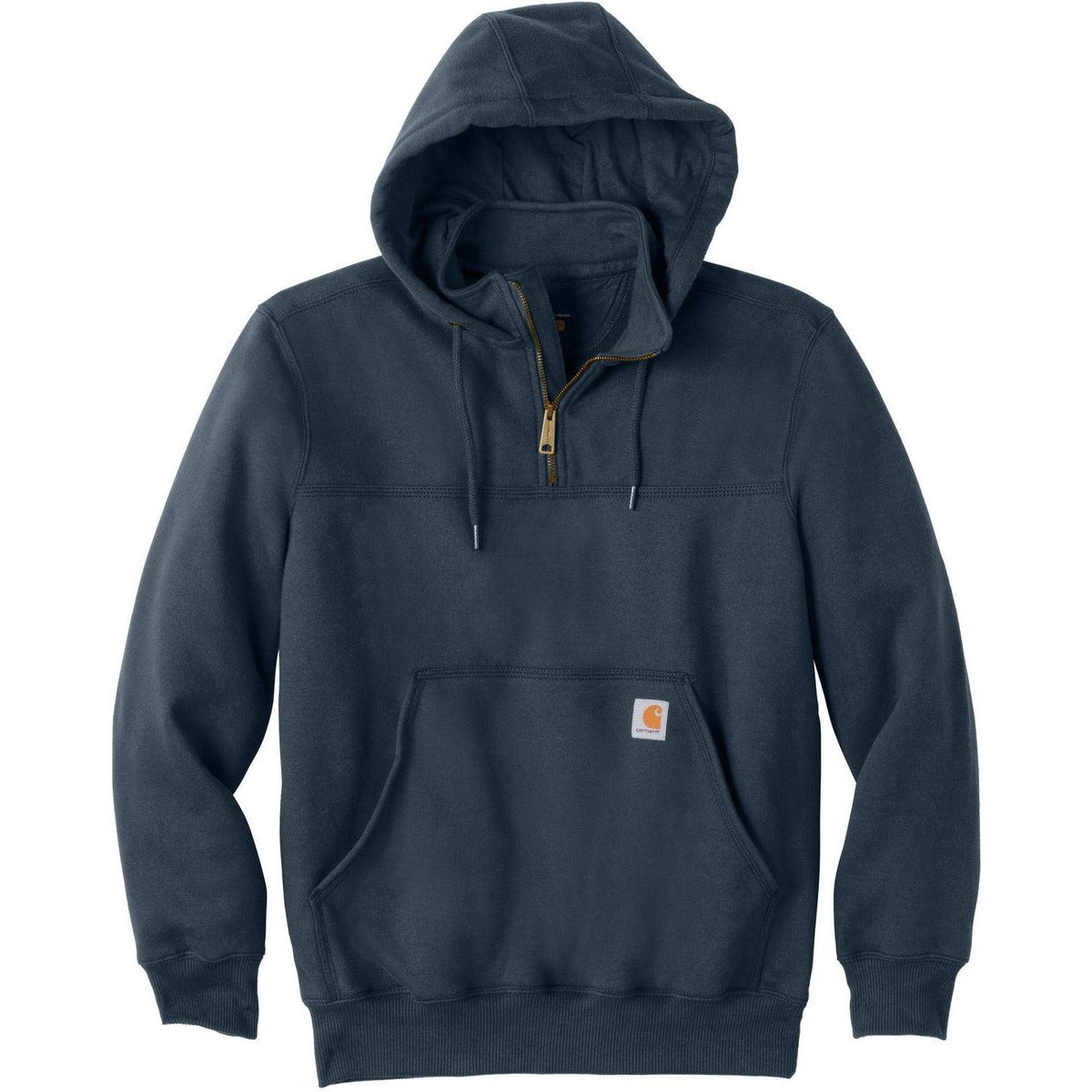 no-logo Carhartt Tall Rain Defender Paxton Heavyweight Hooded Zip Mock Sweatshirt