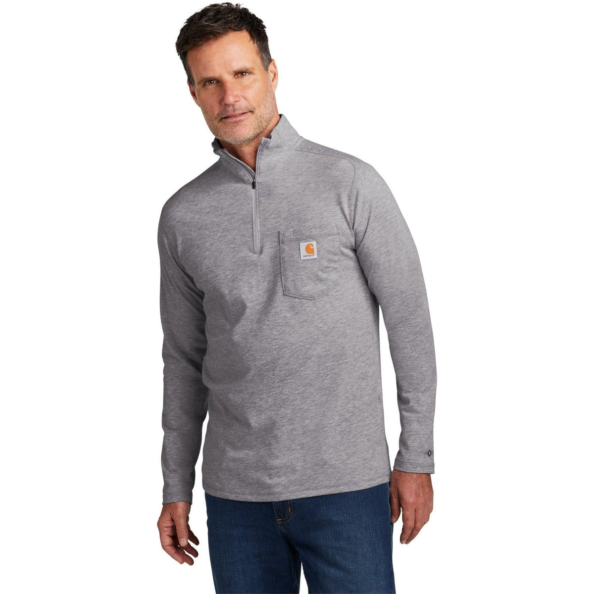 no-logo Carhartt Force 1/4-Zip Long Sleeve T-Shirt-Regular-Carhartt-Thread Logic
