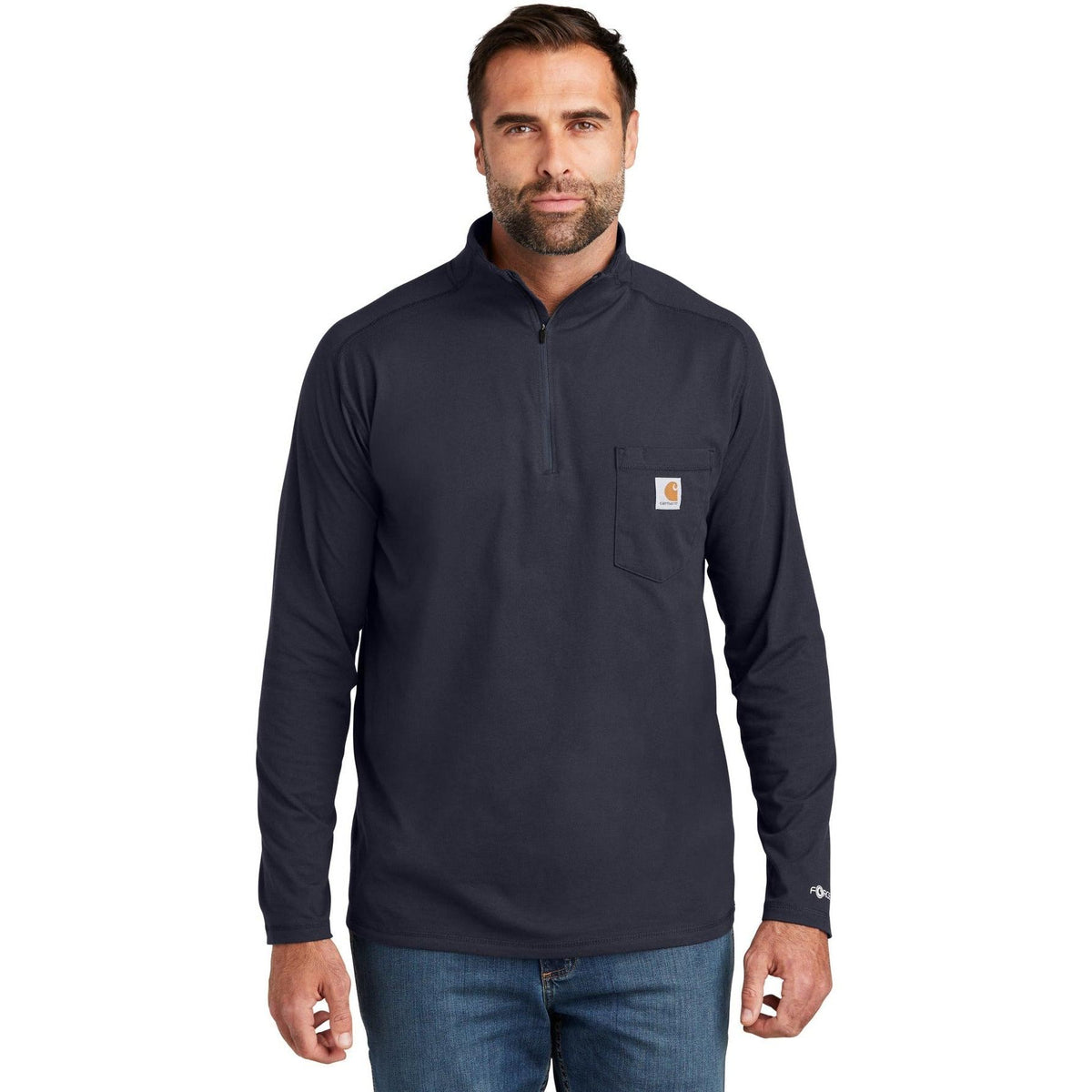 no-logo Carhartt Force 1/4-Zip Long Sleeve T-Shirt-Regular-Carhartt-Thread Logic