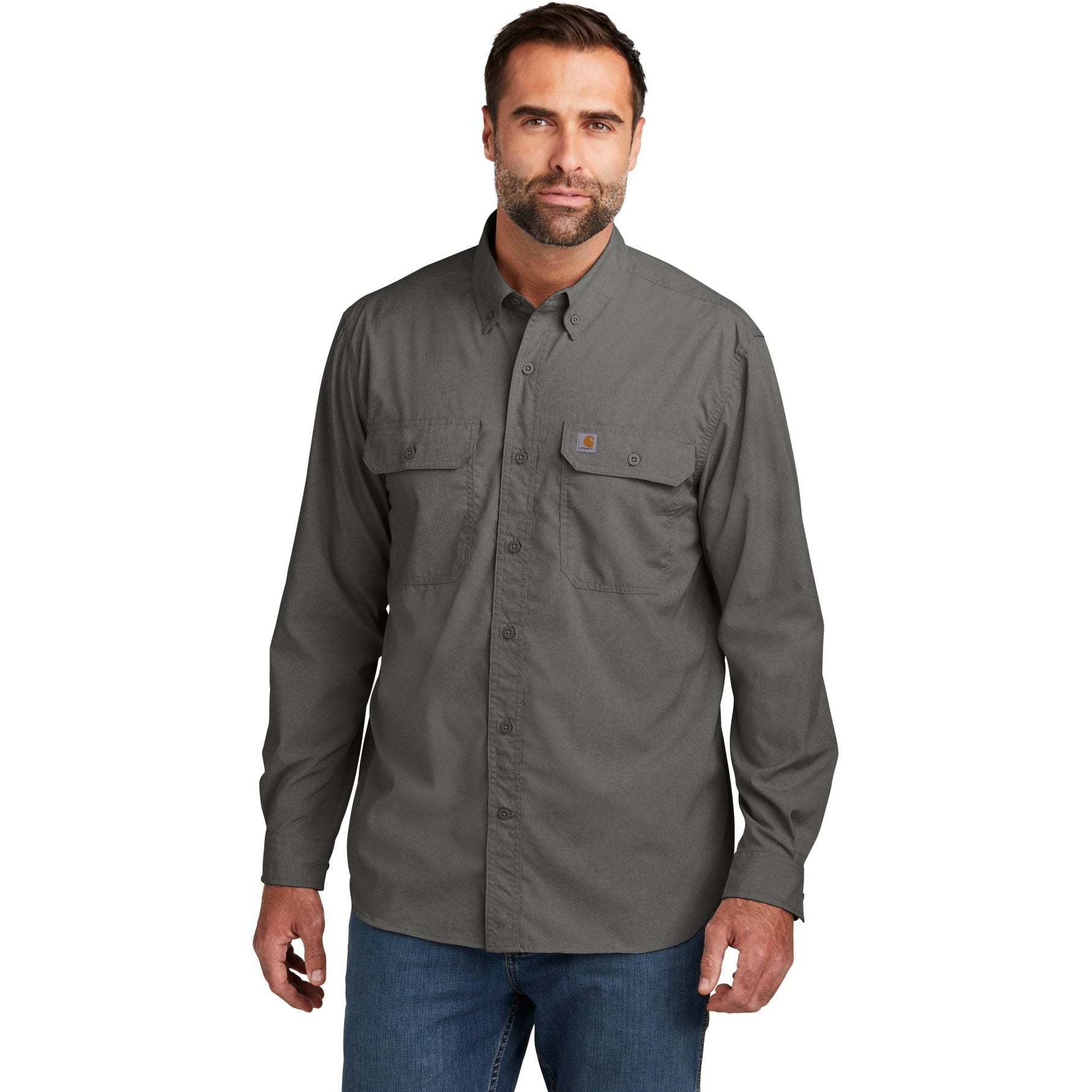 no-logo Carhartt Force Solid Long Sleeve Shirt-Apparel-Carhartt-Thread Logic