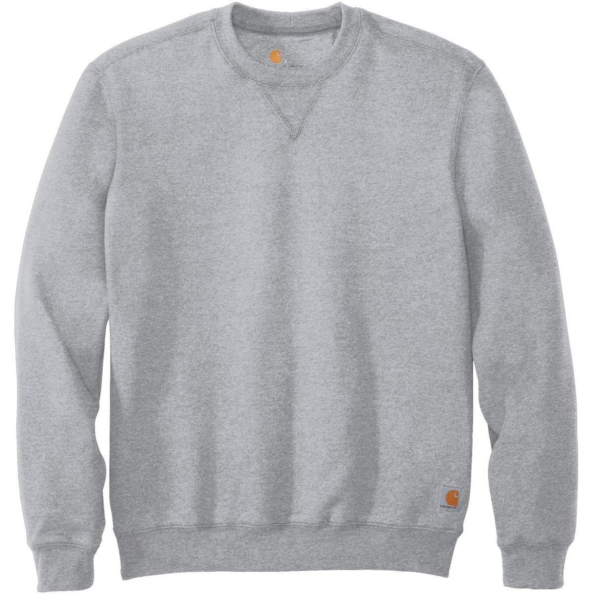 no-logo Carhartt Midweight Crewneck Sweatshirt-Crewnecks-Carhartt-Heather Grey-S-Thread Logic