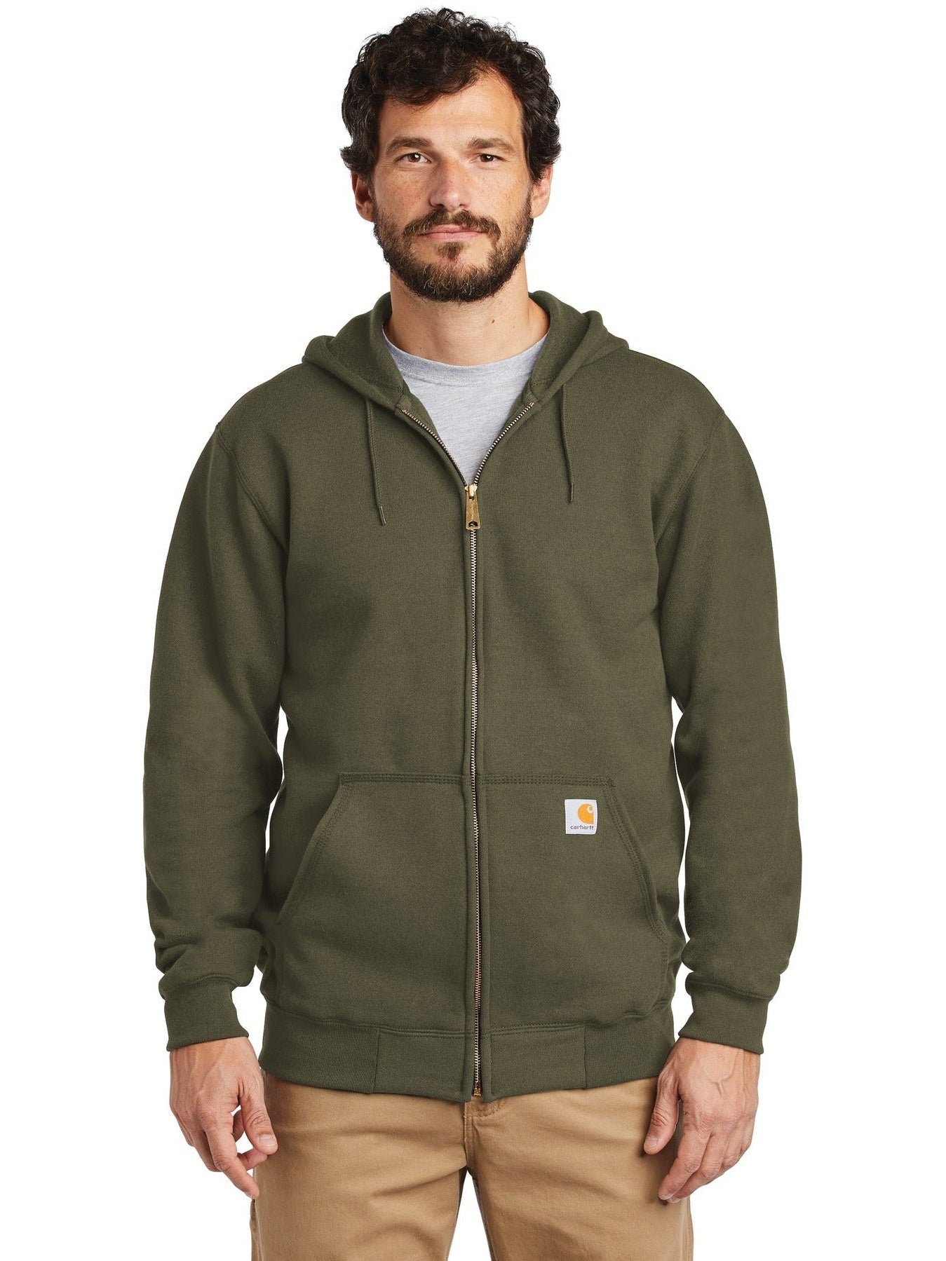 no-logo Carhartt Midweight Hooded Zip-Front Sweatshirt-Regular-Carhartt-Thread Logic