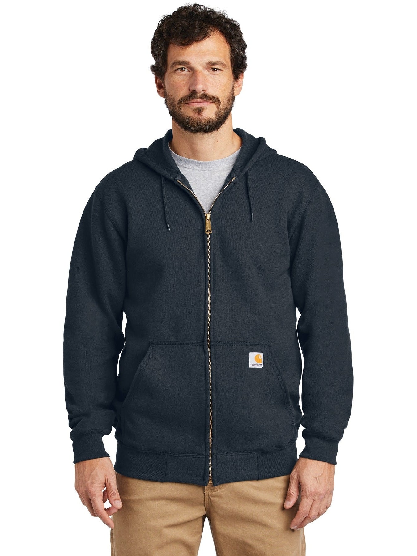 no-logo Carhartt Midweight Hooded Zip-Front Sweatshirt-Regular-Carhartt-Thread Logic